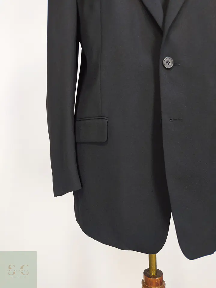 Blazer Clásico de Sastrería Monobotonadura en Negro Formal Talla L 2