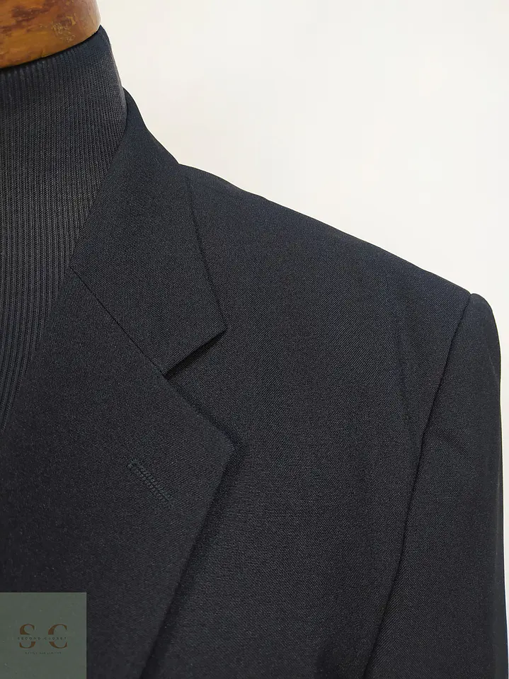 Blazer Clásico de Sastrería Monobotonadura en Negro Formal Talla L 5