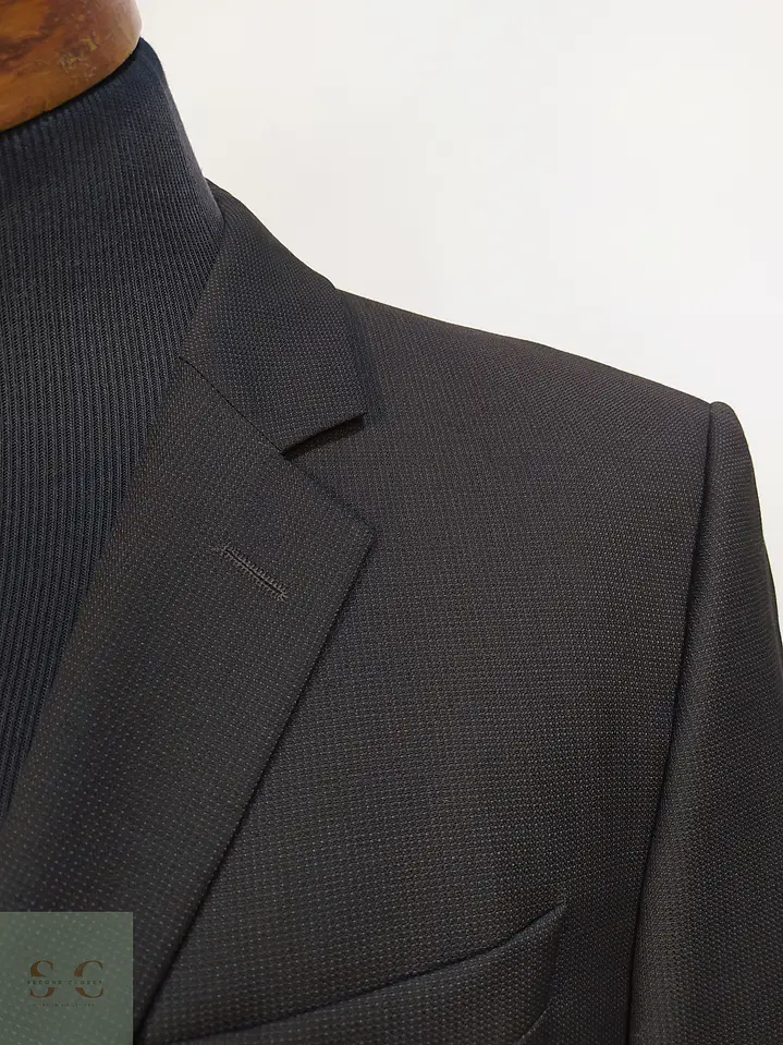 Blazer Sastreado en Lana Virgen con Microestructura Café JOOP! Talla M 4