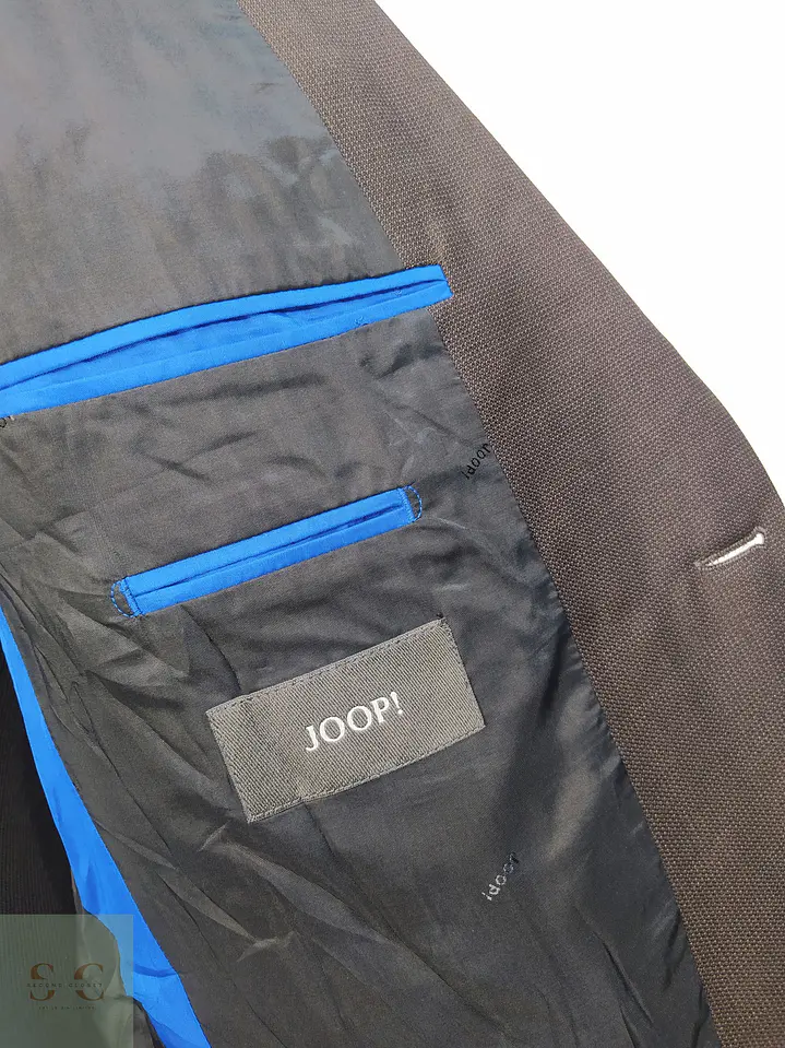 Blazer Sastreado en Lana Virgen con Microestructura Café JOOP! Talla M 5