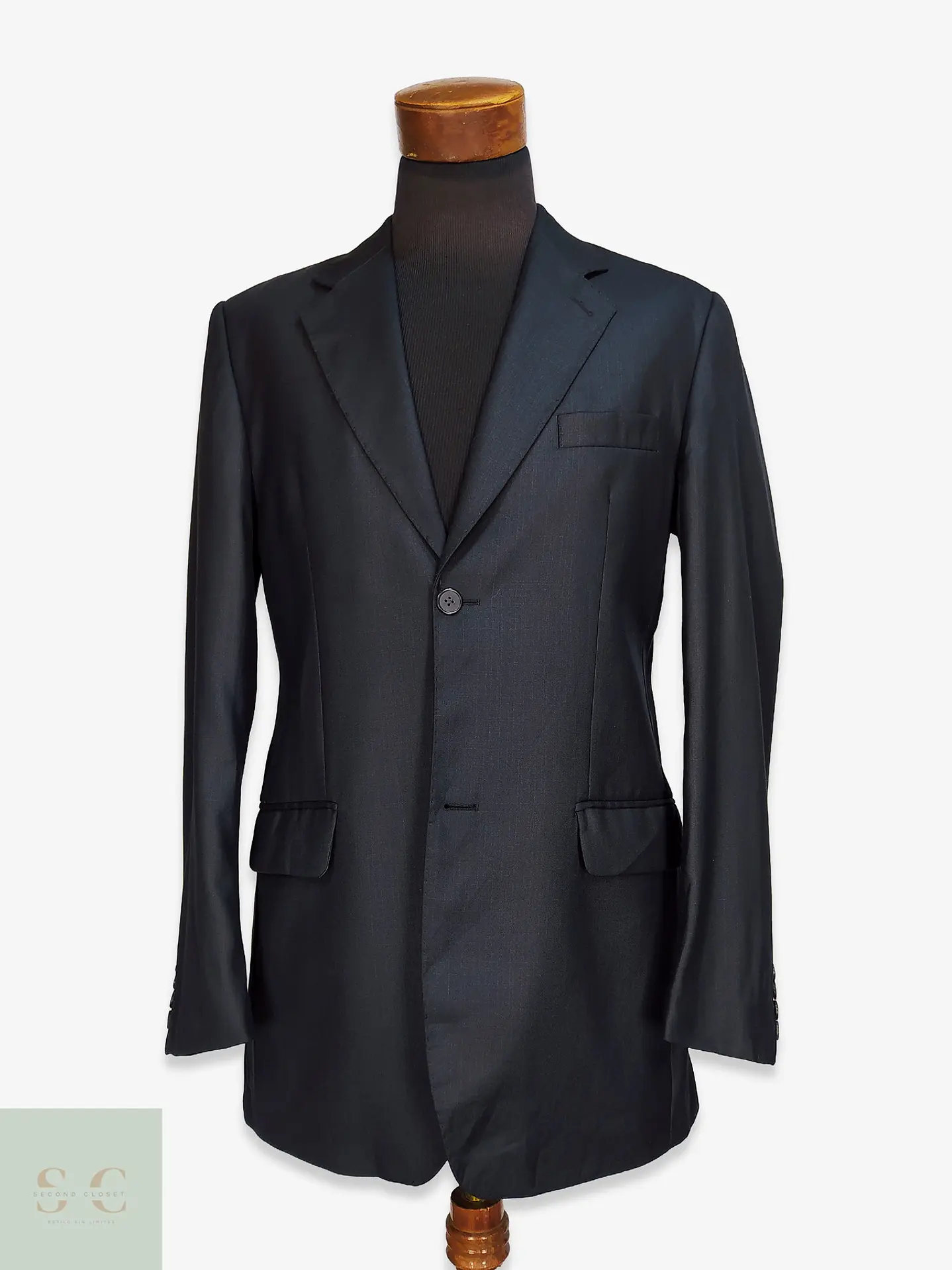 Blazer de Paño Satinado Plomo Metalizado Guittard Talla M 1
