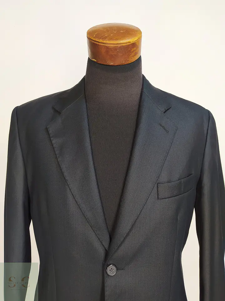 Blazer de Paño Satinado Plomo Metalizado Guittard Talla M 3