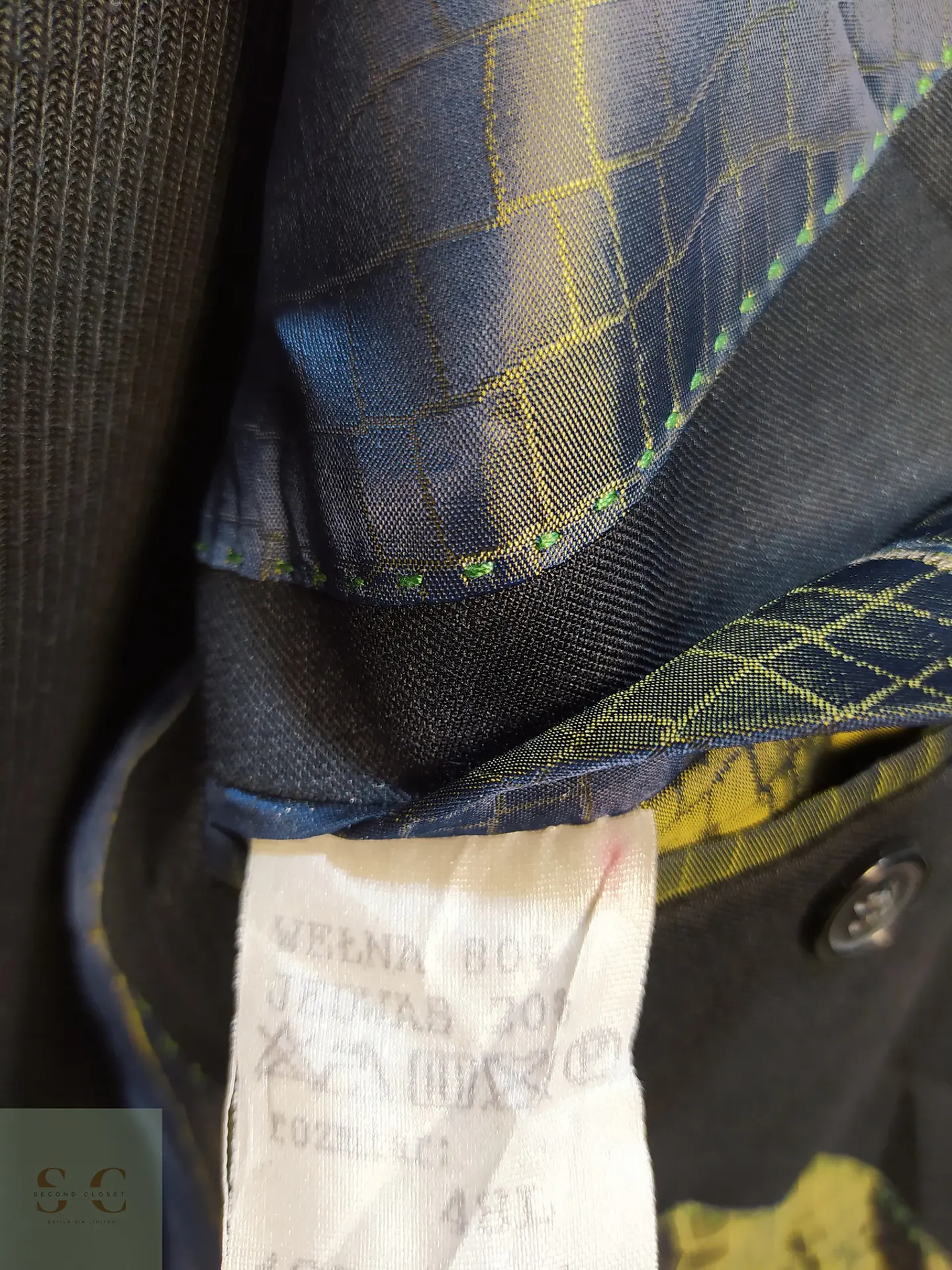 Blazer de Paño Satinado Plomo Metalizado Guittard Talla M 5