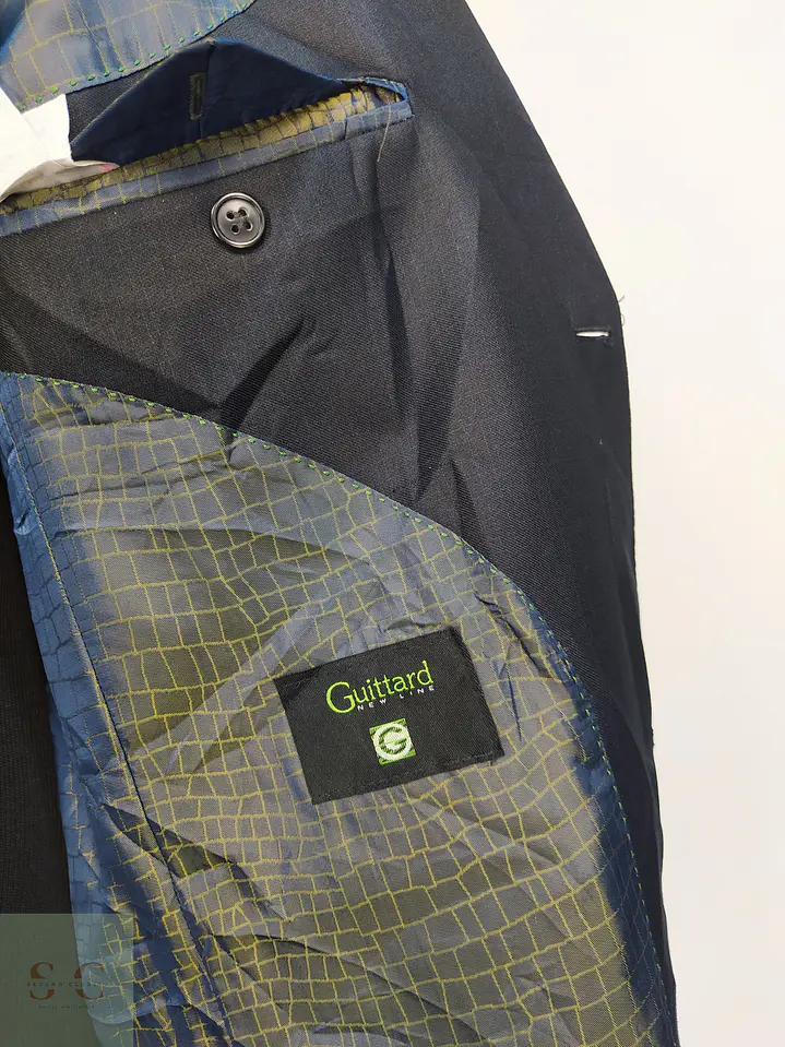 Blazer de Paño Satinado Plomo Metalizado Guittard Talla M 6
