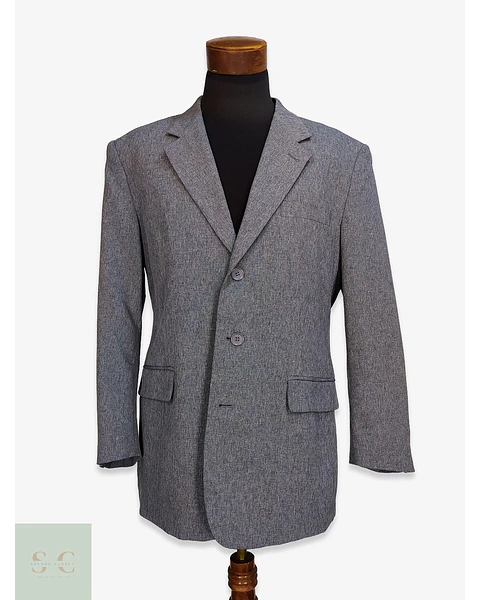 Blazer Clásico Microtexturizado Gris PBC Talla XL