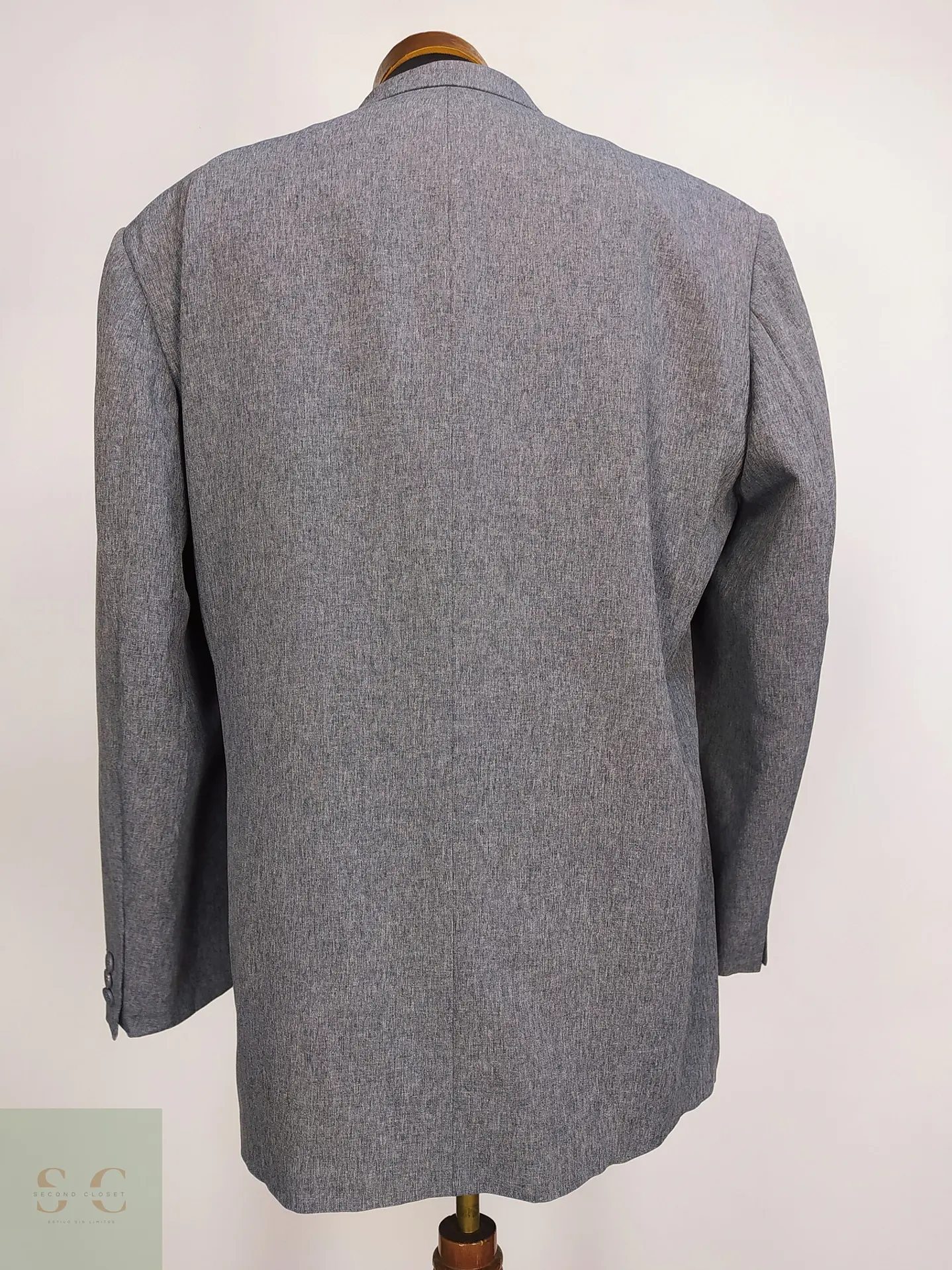 Blazer Clásico Microtexturizado Gris PBC Talla XL 8