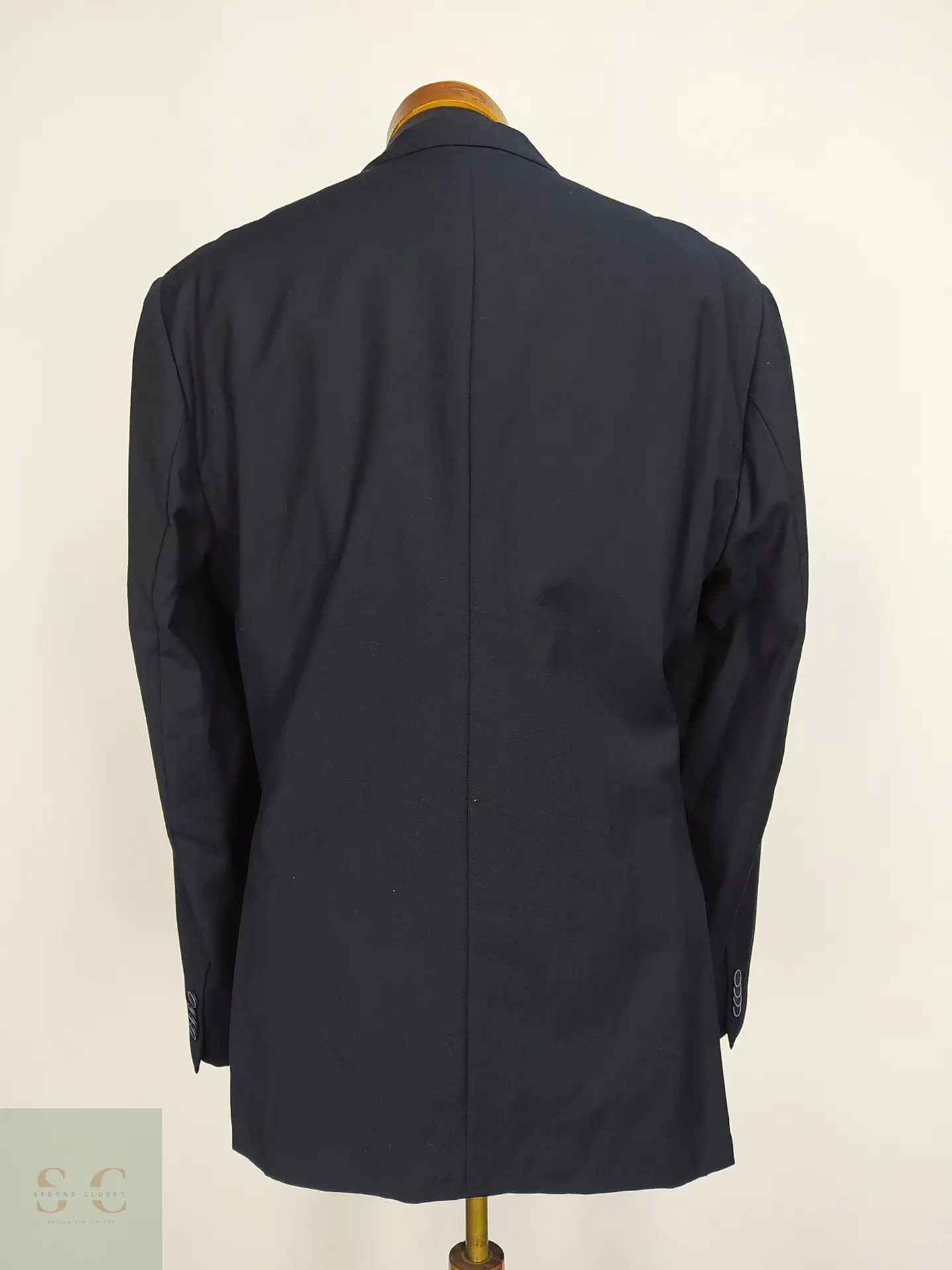 Blazer Clásico en Lana Virgen Azul Oscuro YORN Talla L 8