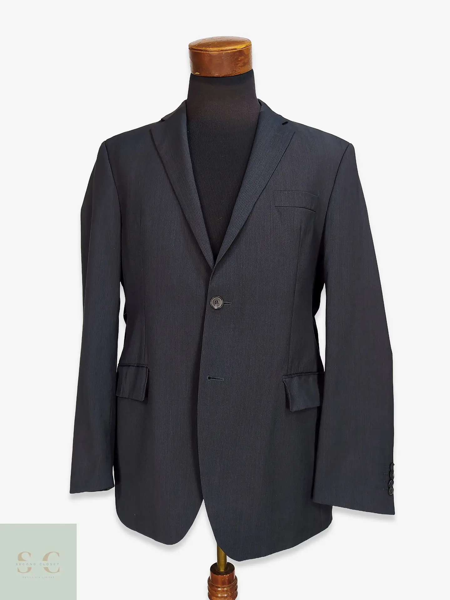 Blazer Clásico de Paño Fino con Microtextura Stones Talla L 1