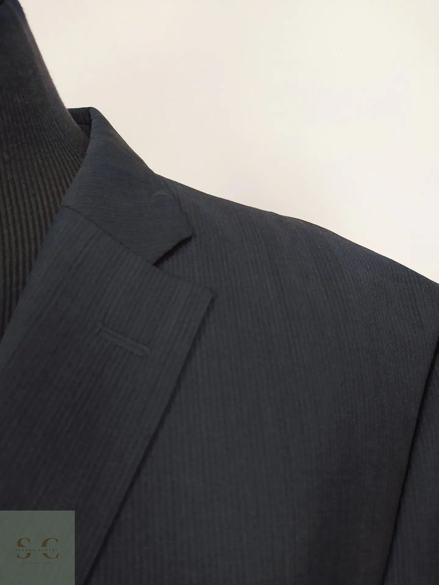 Blazer Clásico de Paño Fino con Microtextura Stones Talla L 4