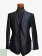 Blazer Estructurado de Tejido Chevron con Acabado Satinado Angelo Litrico Talla M - Miniatura 1