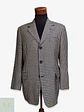 Blazer Estructurado a Cuadros Micro-Houndstooth en Lana Virgen Mario Barutti Talla ML - Miniatura 1