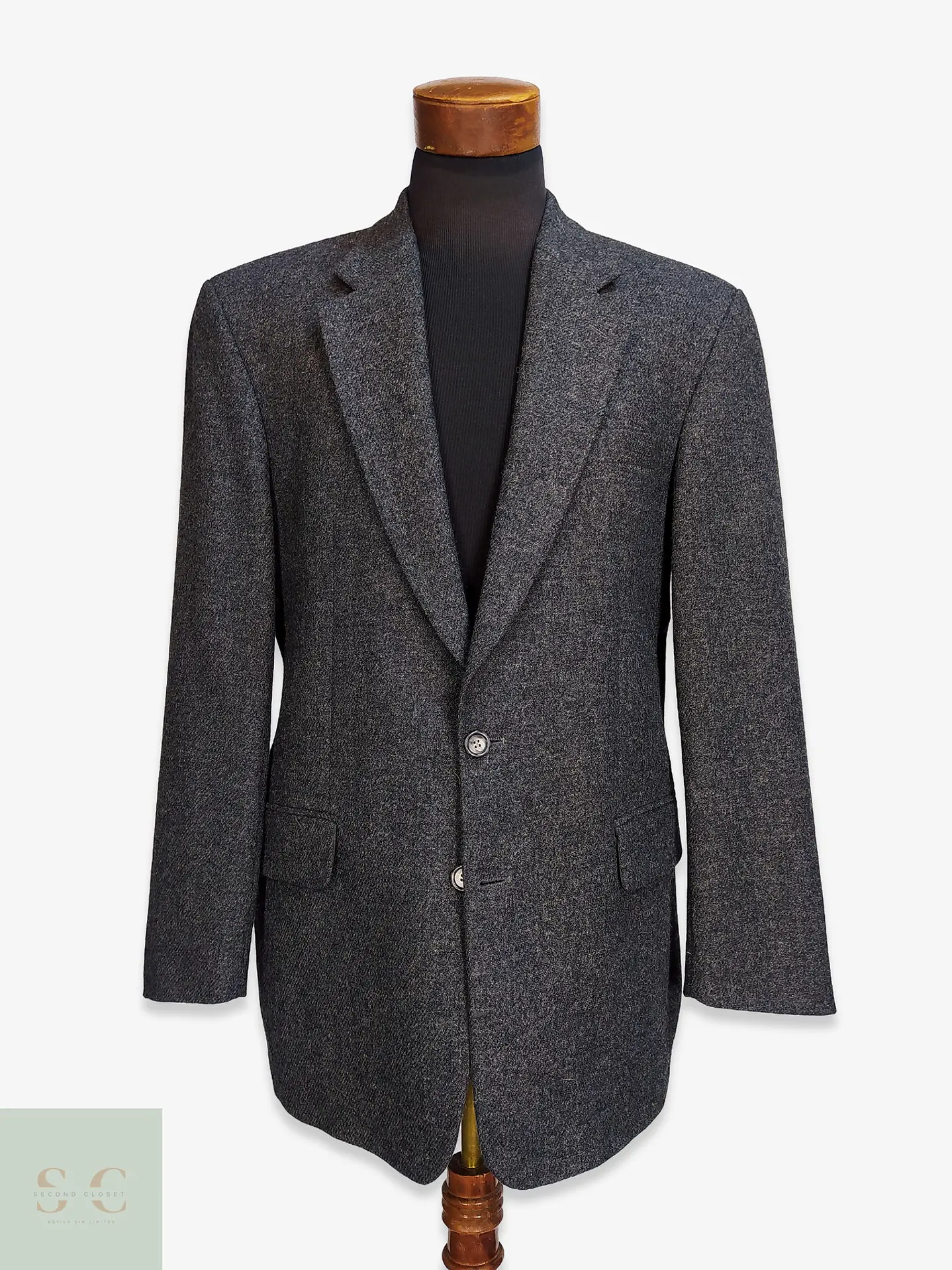 Blazer Clásico de Paño Moteado en Lambswool Mario Barutti Talla XXL 1