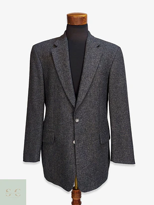 Blazer Clásico de Paño Moteado en Lambswool Mario Barutti Talla XXL