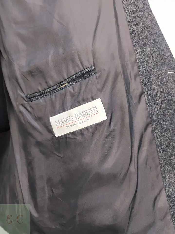 Blazer Clásico de Paño Moteado en Lambswool Mario Barutti Talla XXL 7