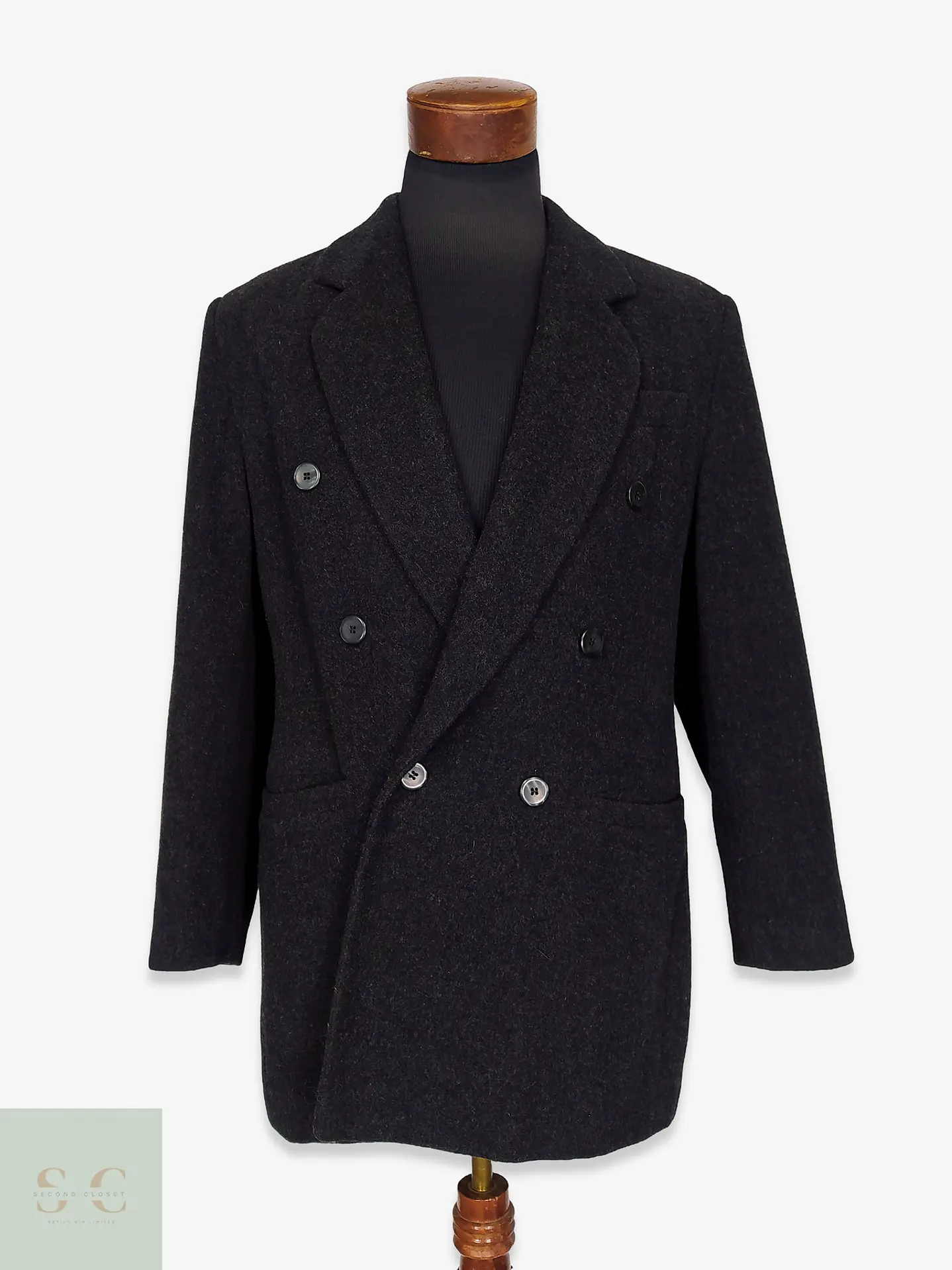 Blazer Cruzado Oversize en Paño Texturizado Talla L 1