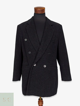 Blazer Cruzado Oversize en Paño Texturizado Talla L