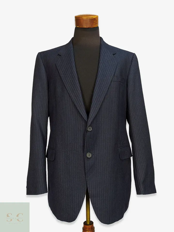 Blazer de Corte Clásico en Paño Diplomático Azul Oscuro Formtreu Talla L 1