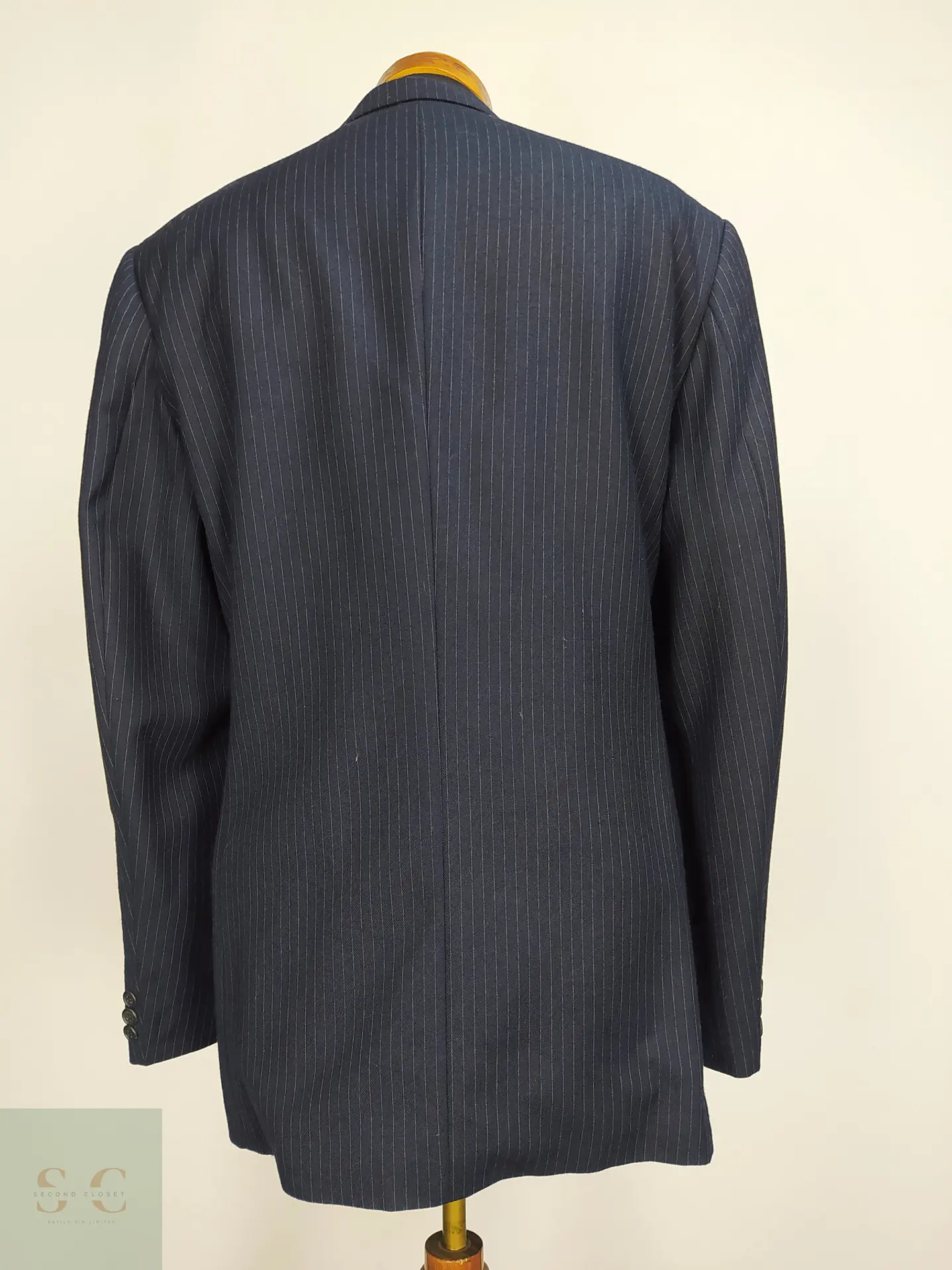 Blazer de Corte Clásico en Paño Diplomático Azul Oscuro Formtreu Talla L 8