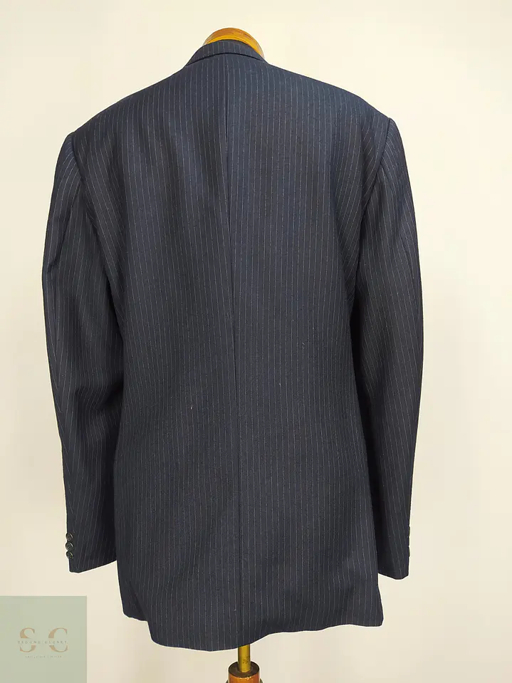Blazer de Corte Clásico en Paño Diplomático Azul Oscuro Formtreu Talla L 8
