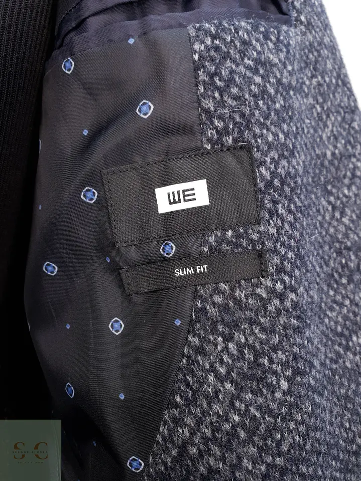 Blazer Slim Fit de Tejido Texturizado Tipo Tweed Talla SM 4