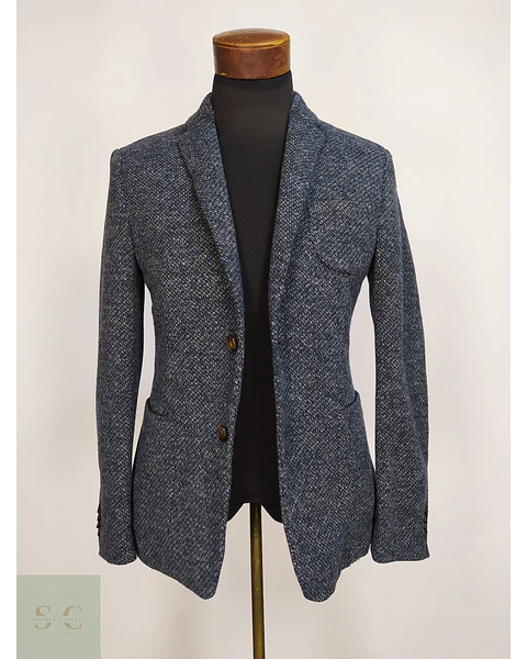 Blazer Slim Fit de Tejido Texturizado Tipo Tweed Talla SM