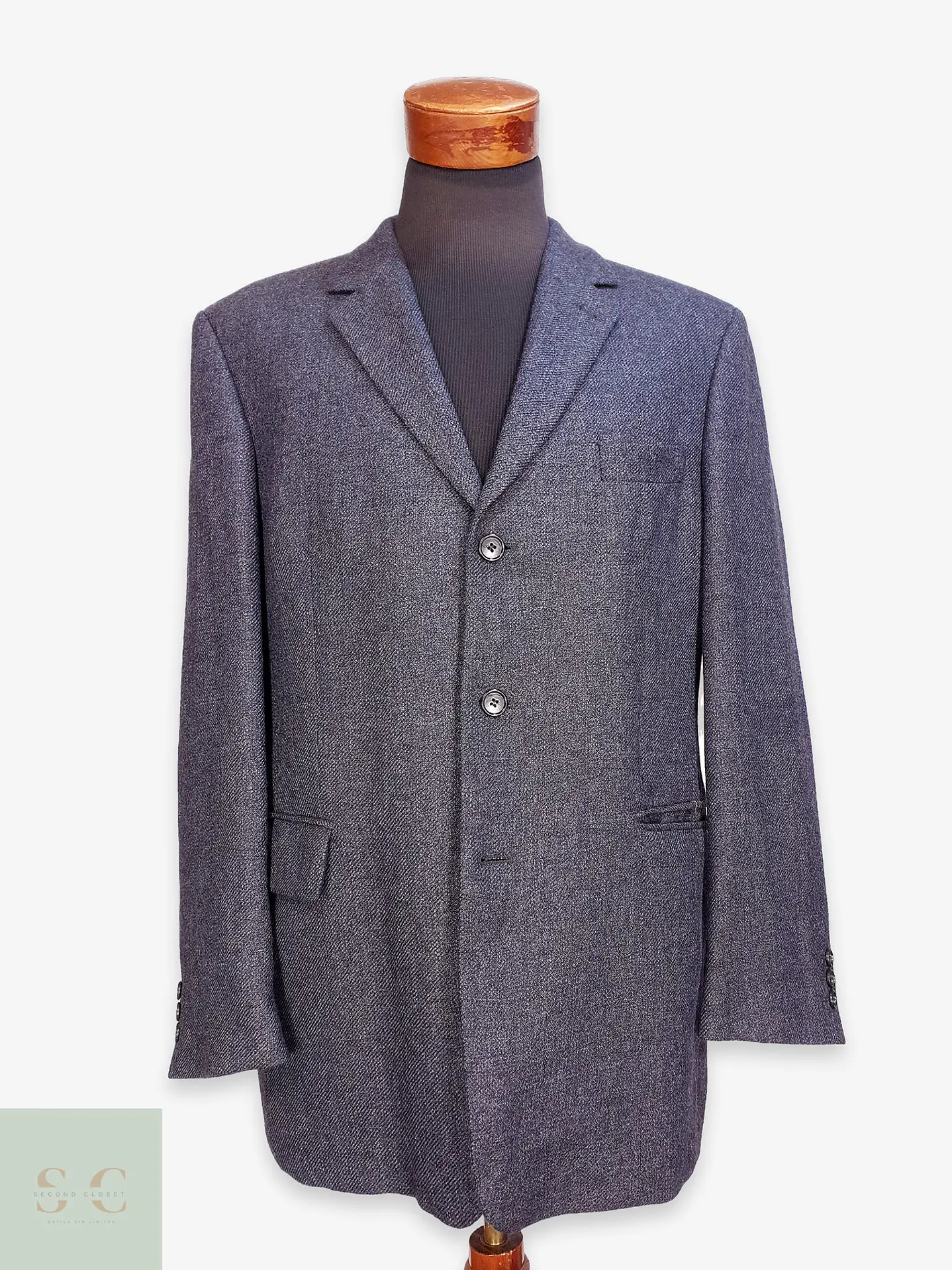 Blazer Clásico en Paño de Lana Texturizado Brandts Talla LXL 1