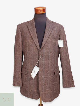 Blazer Clásico de Paño Espigado en Lana Virgen C.A.N.D.A Talla L