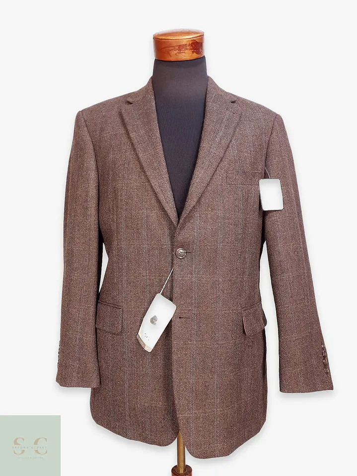 Blazer Clásico de Paño Espigado en Lana Virgen C.A.N.D.A Talla L 1