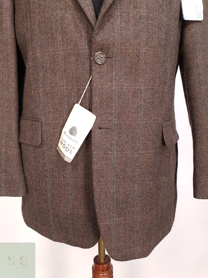Blazer Clásico de Paño Espigado en Lana Virgen C.A.N.D.A Talla L 2