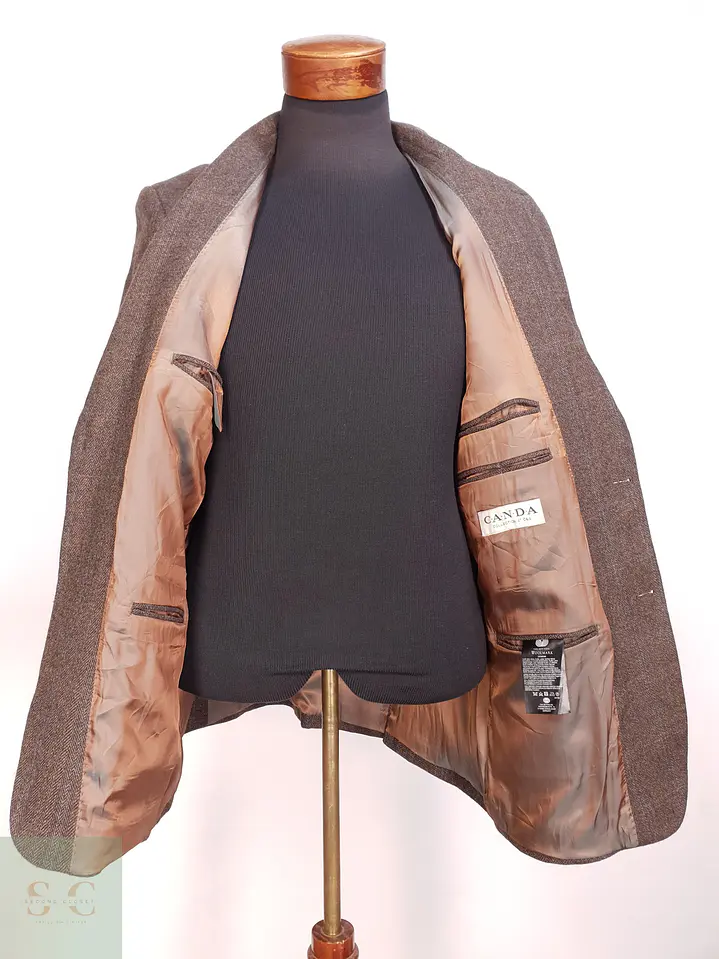 Blazer Clásico de Paño Espigado en Lana Virgen C.A.N.D.A Talla L 6