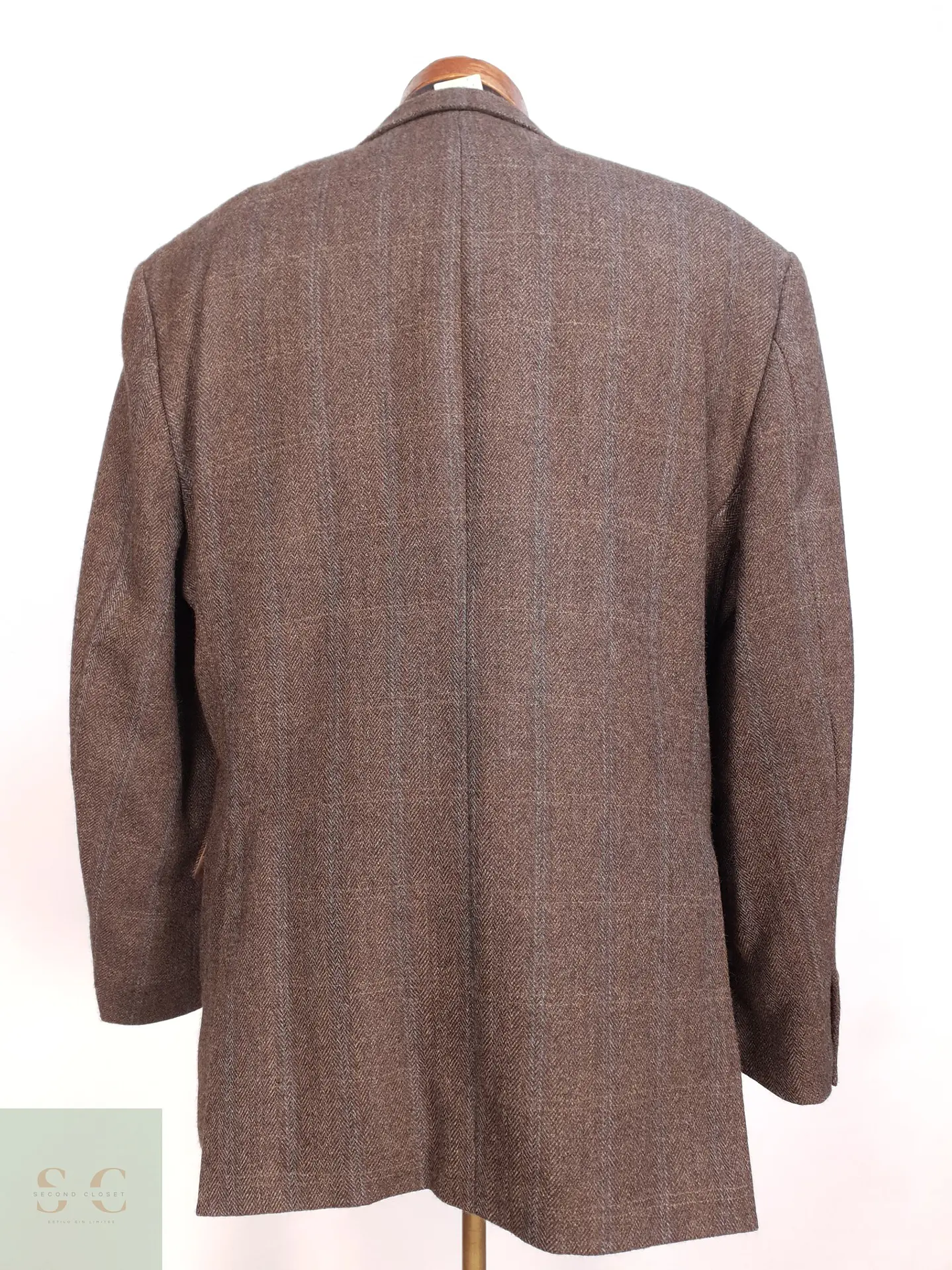 Blazer Clásico de Paño Espigado en Lana Virgen C.A.N.D.A Talla L 8