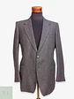 Blazer Vintage de Paño Gris Pinstripe en Lana Virgen Talla M - Miniatura 1