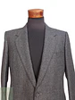 Blazer Vintage de Paño Gris Pinstripe en Lana Virgen Talla M - Miniatura 4