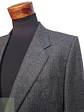 Blazer Vintage de Paño Gris Pinstripe en Lana Virgen Talla M - Miniatura 5