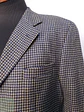 Blazer Clásico en Paño Micro-Check Azul y Dorado Talla XL - Miniatura 4