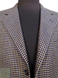 Blazer Clásico en Paño Micro-Check Azul y Dorado Talla XL - Miniatura 5