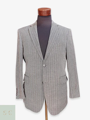 Blazer Estructurado de Paño Espiga en Lana Virgen Barbour Talla ML