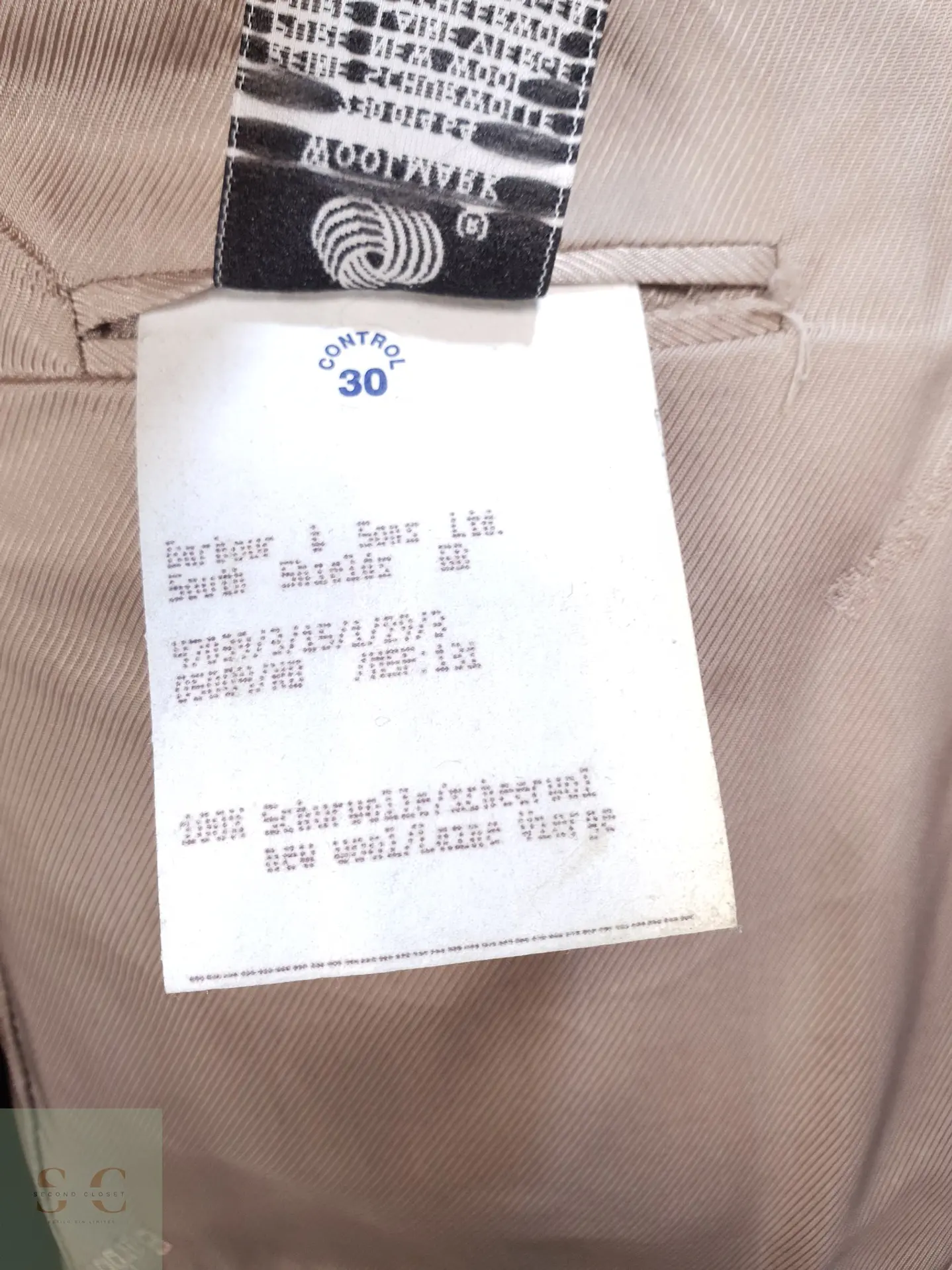 Blazer Estructurado de Paño Espiga en Lana Virgen Barbour Talla ML 8