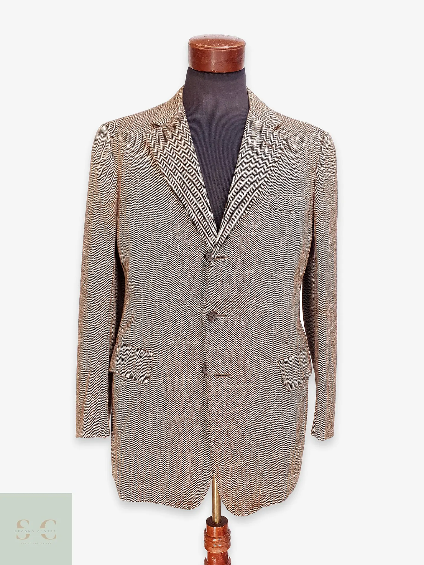 Blazer Sartorial en Paño de Cashmere Espiga Chester Barrie Talla L 1