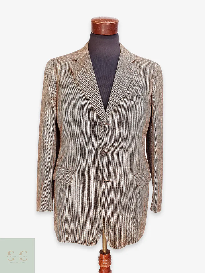 Blazer Sartorial en Paño de Cashmere Espiga Chester Barrie Talla L 1