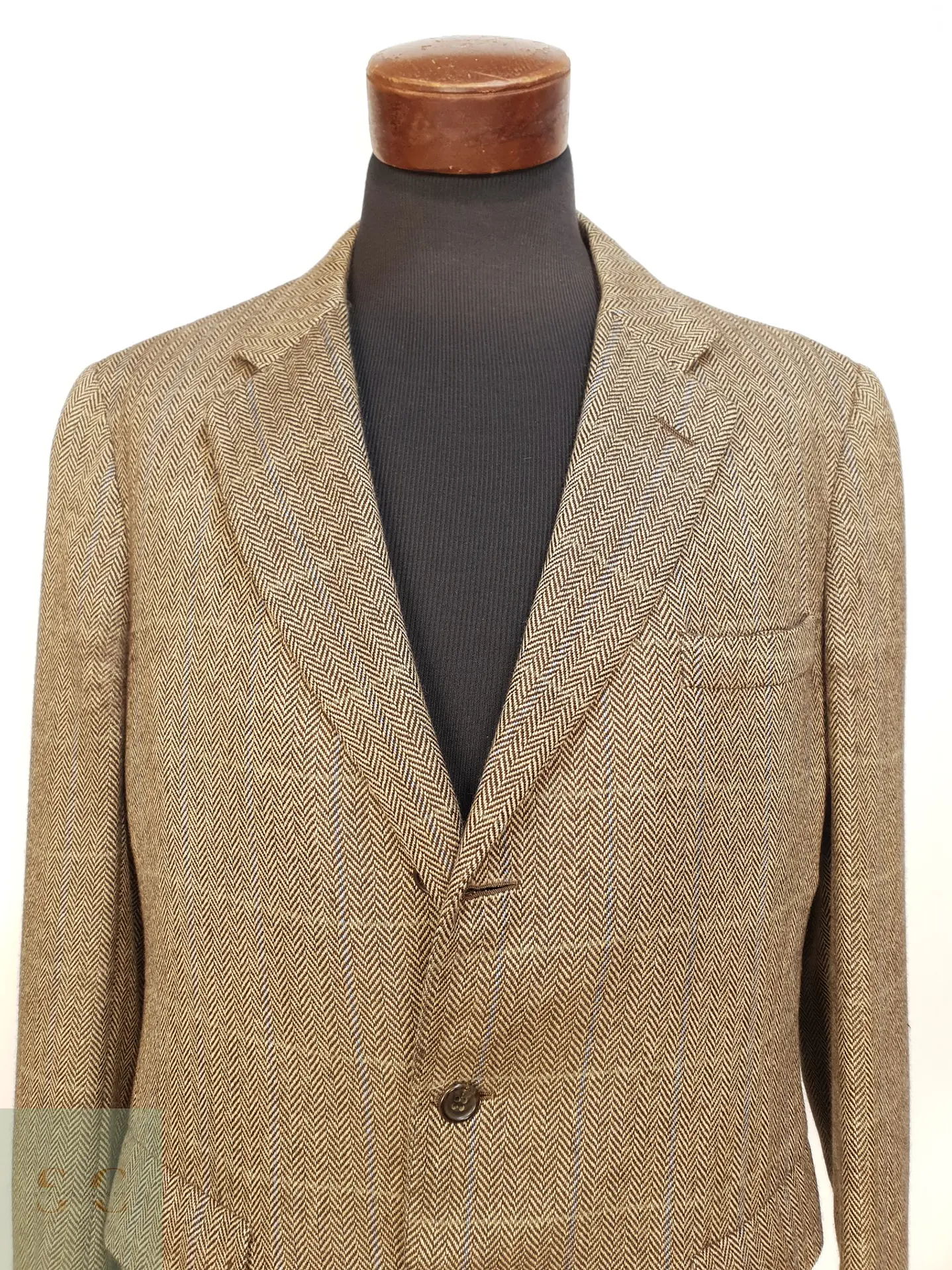 Blazer Sartorial en Paño de Cashmere Espiga Chester Barrie Talla L 4