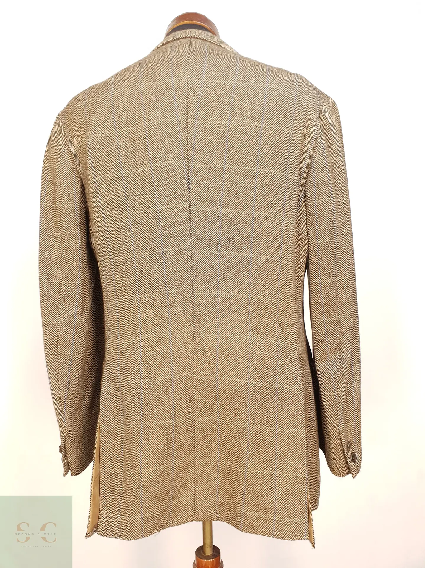 Blazer Sartorial en Paño de Cashmere Espiga Chester Barrie Talla L 8