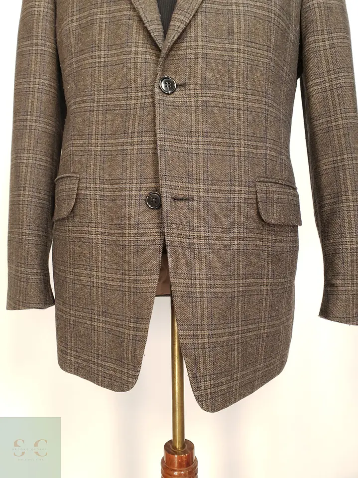 Blazer de Paño en Cuadro Glen Plaid Café Bogart Talla ML 2