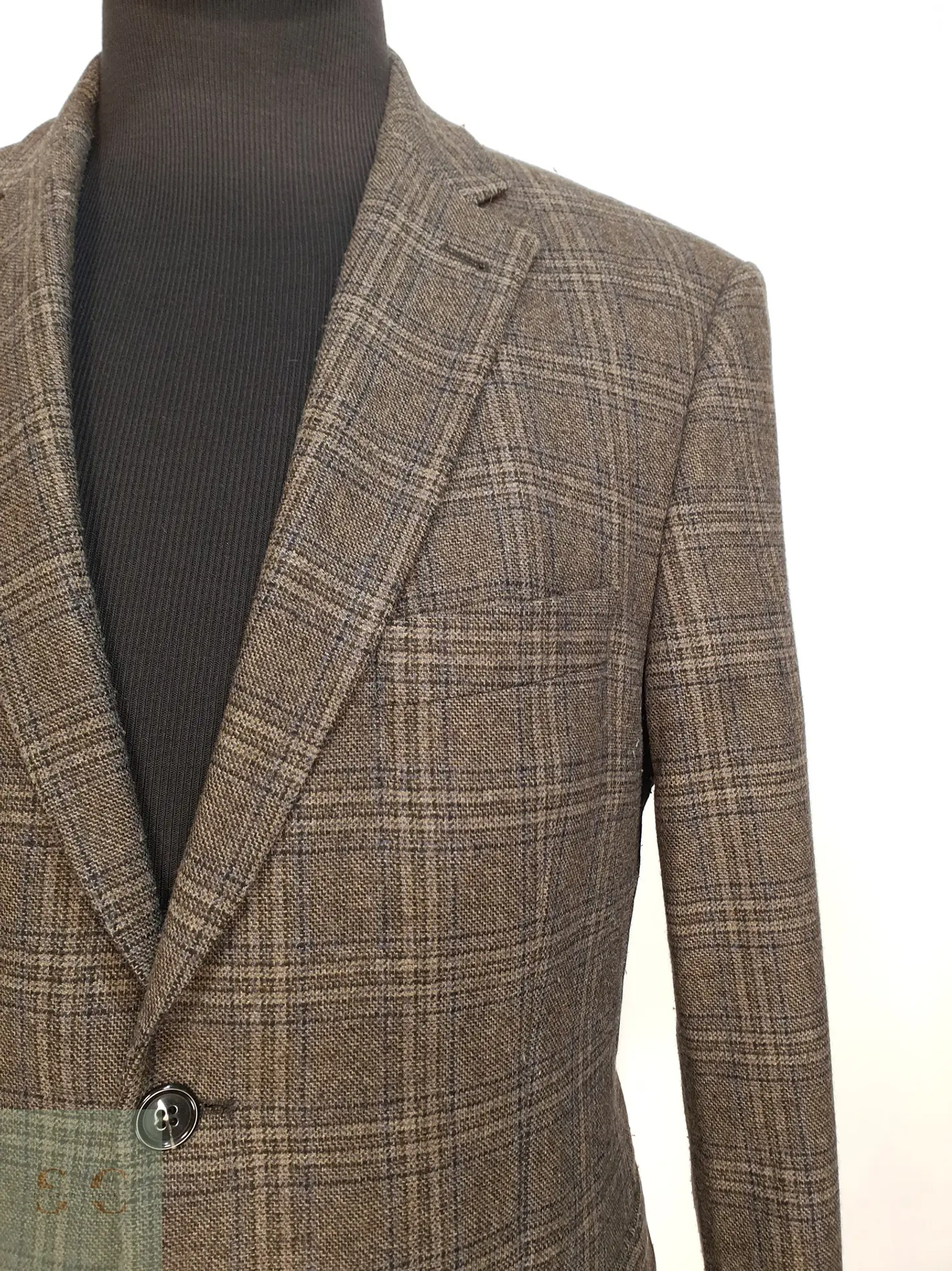 Blazer de Paño en Cuadro Glen Plaid Café Bogart Talla ML 4