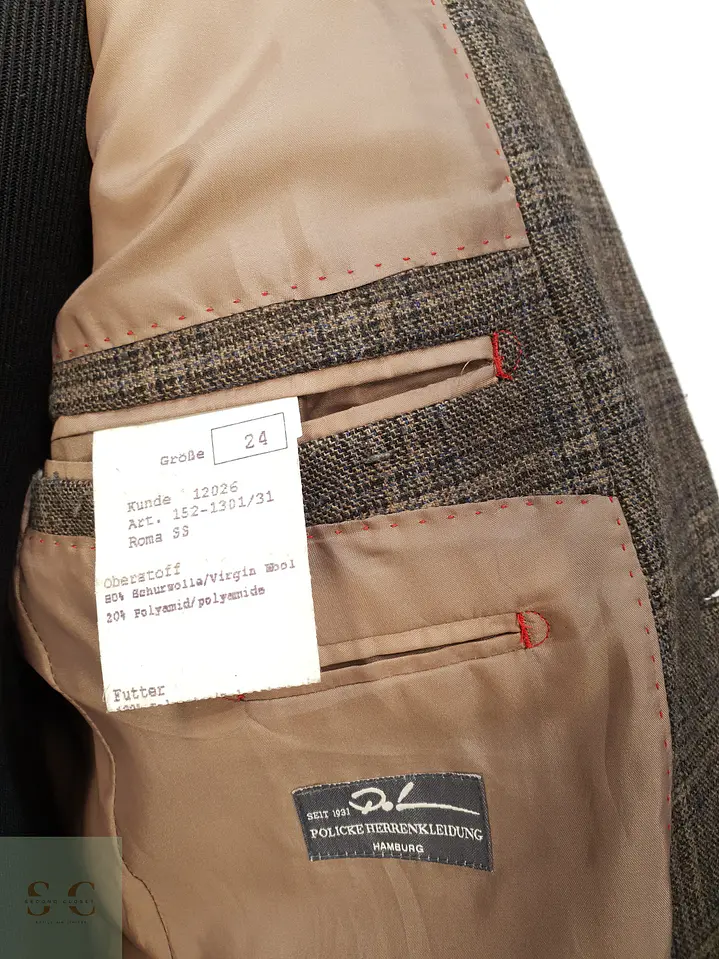 Blazer de Paño en Cuadro Glen Plaid Café Bogart Talla ML 6