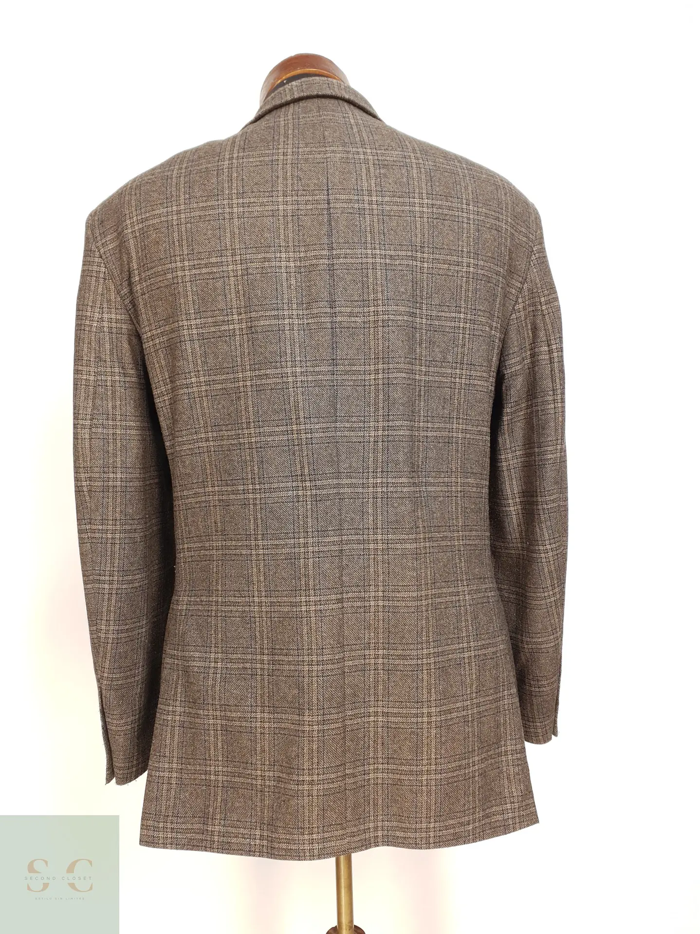 Blazer de Paño en Cuadro Glen Plaid Café Bogart Talla ML 8