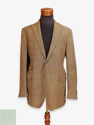 Blazer de Tweed en Espiga con Bolsillo Cerillero Guy Laroche Talla L