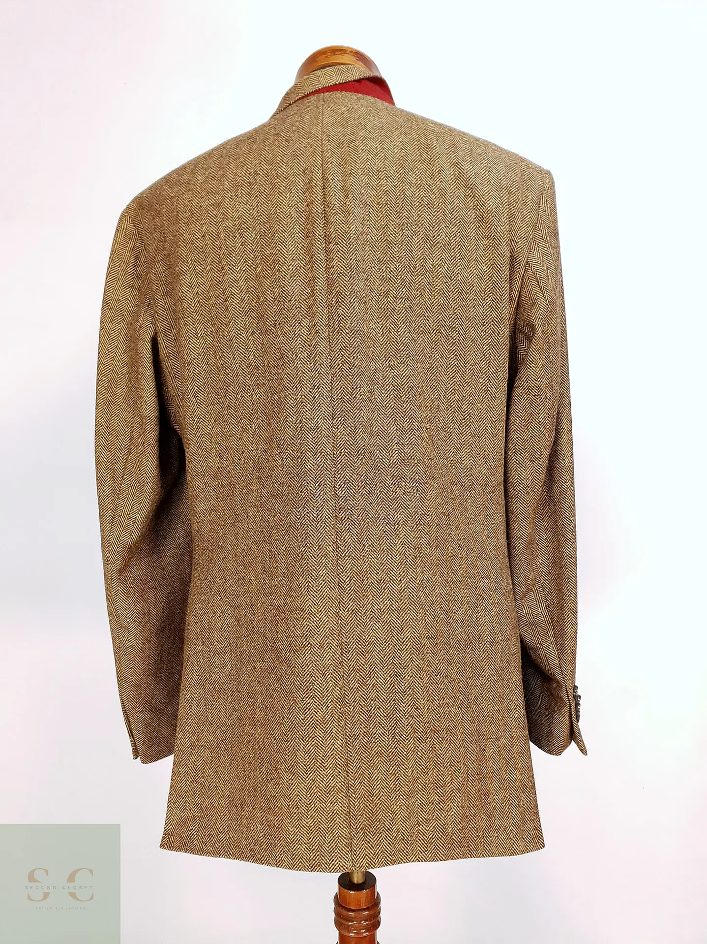 Blazer de Tweed en Espiga con Bolsillo Cerillero Guy Laroche Talla L 8