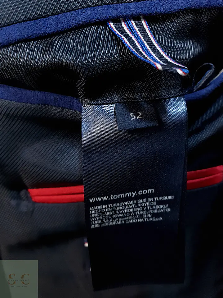 Blazer Sastreado en Tejido Espiga Azul Oscuro Tommy Hilfiger Tailored Talla M 6