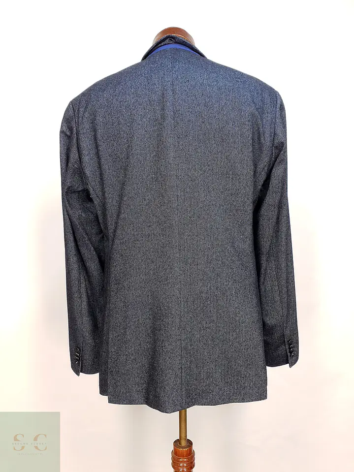 Blazer Sastreado en Tejido Espiga Azul Oscuro Tommy Hilfiger Tailored Talla M 8
